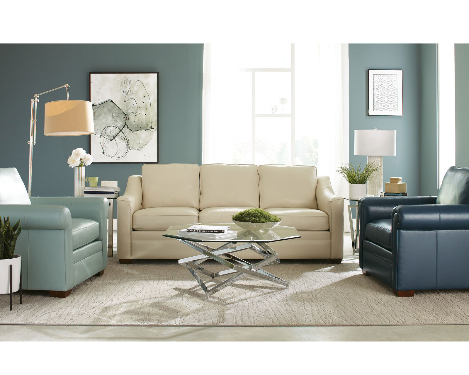 L9 Leather Sofa (73" or 83") +40 colors - Make it Yours - Image 14
