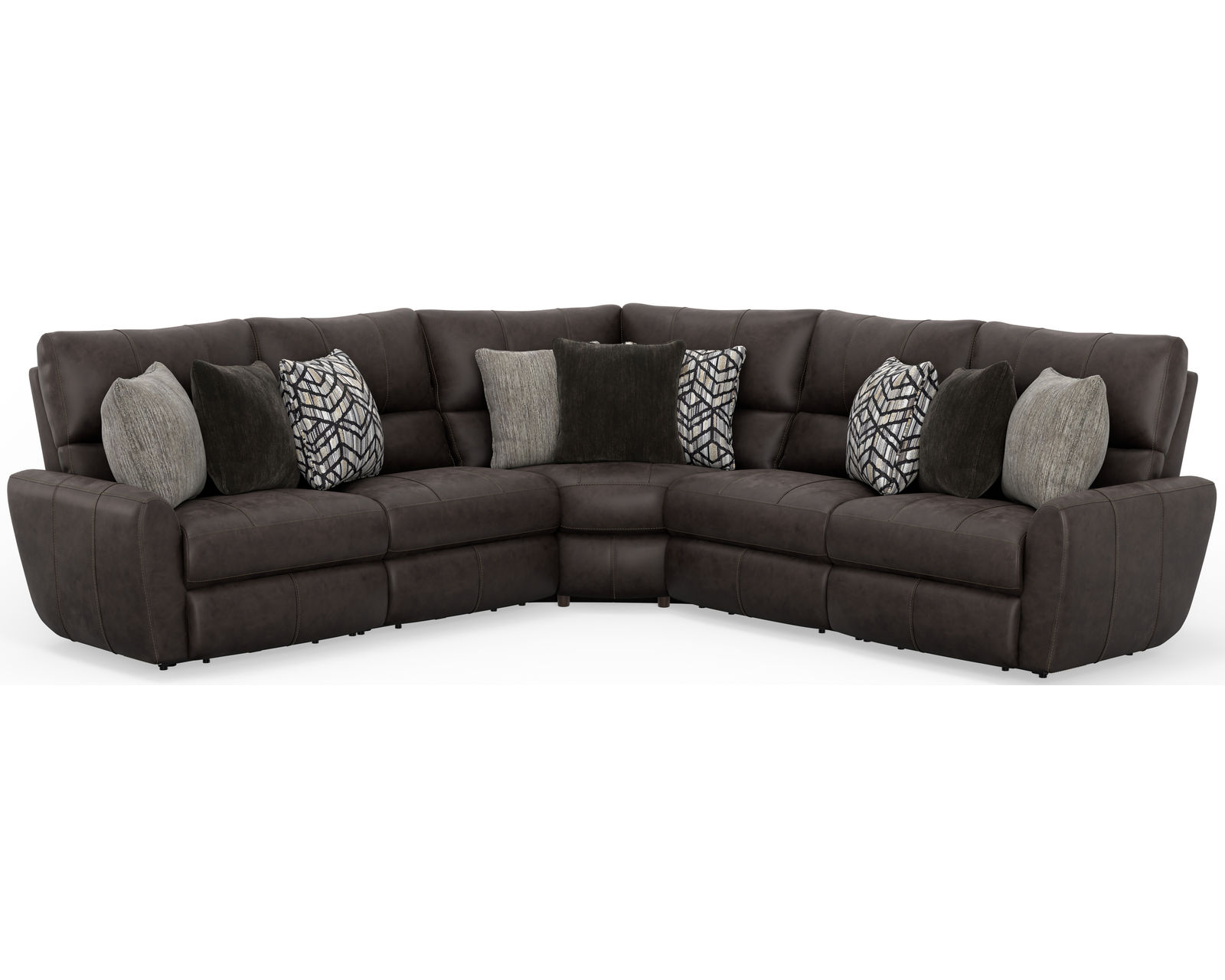 Royster Deep Seat Three Piece Power Reclining Sectional - 400 lb. per recliner - Image 4