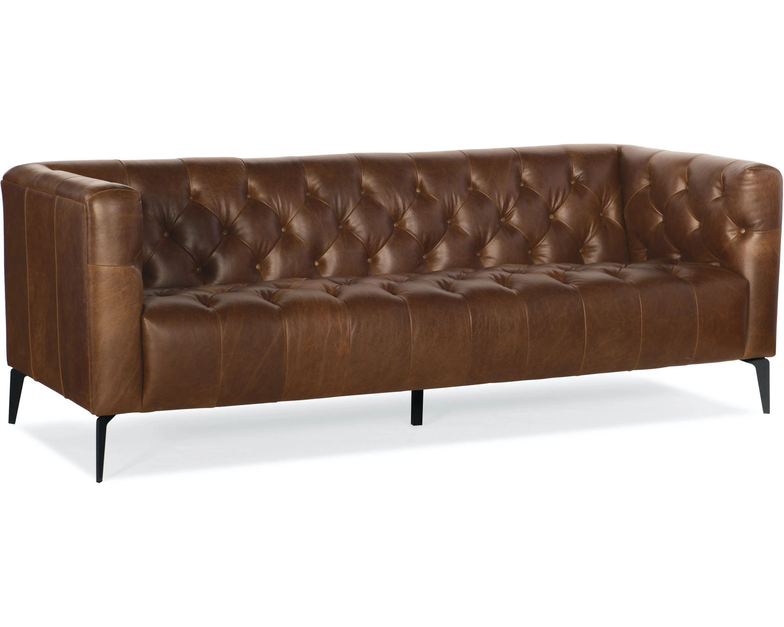 Nicolla Leather Sofa Brown 84" (In stock)