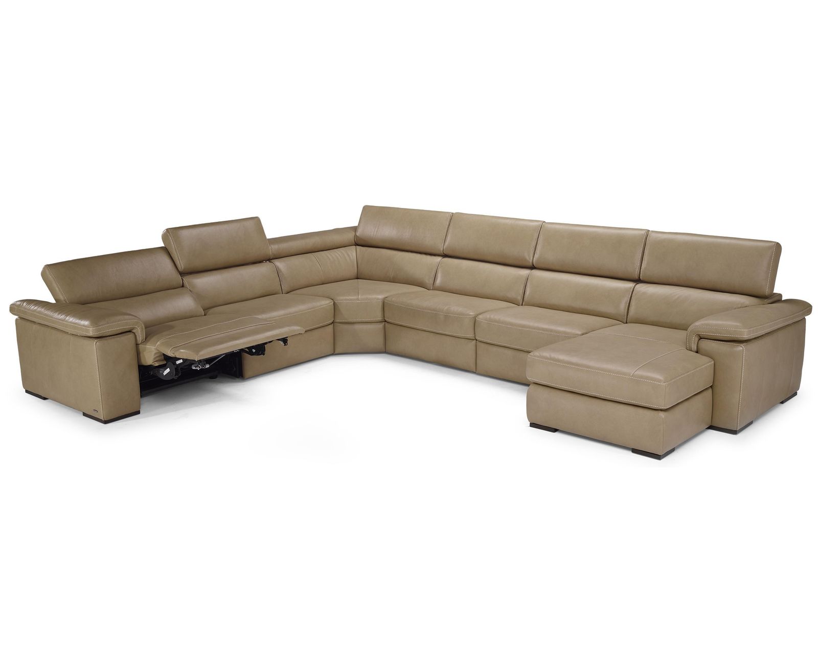 Solare B817 Top Grain Leather Power Reclining Sectional (Made to order leathers)