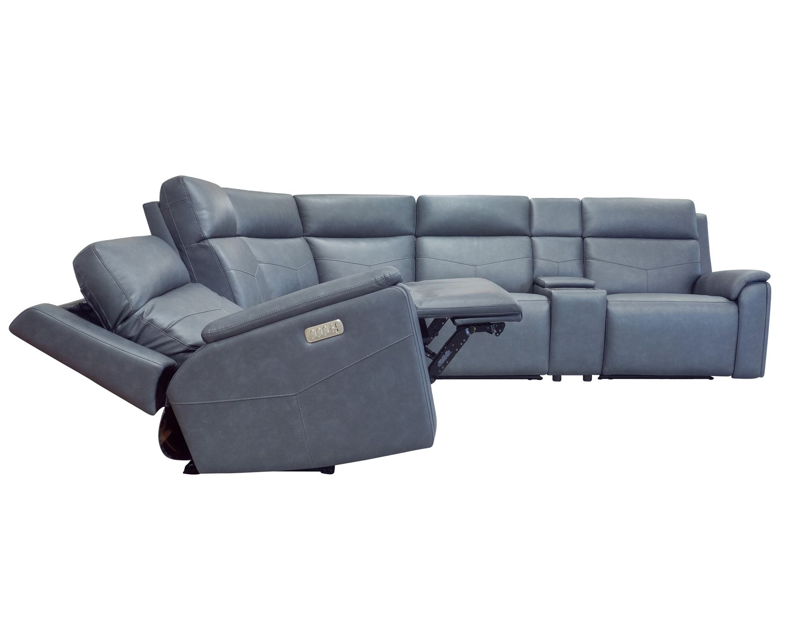 Vernon 1592 Triple Power Reclining Sectional with Heat and Massage (2 colors) 386-40 - In stock - Image 4