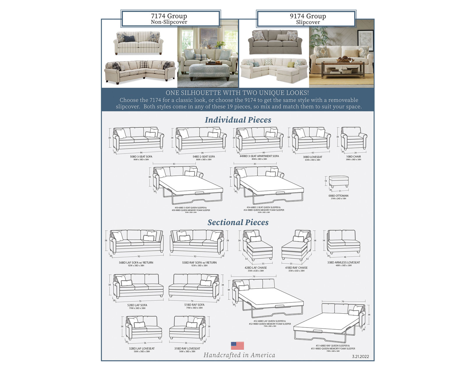 Grandville Stationary Sectional (Performance fabrics) - Image 7