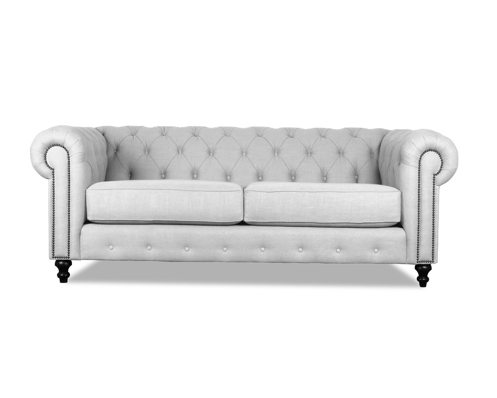 London Tufted Sofa in White - 72" - 90" - 103" - Image 3