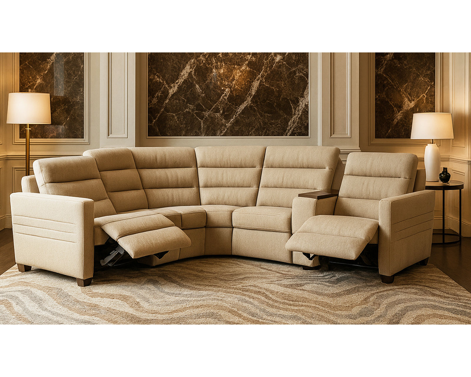 Reece 40109 Triple Power Reclining Sectional (+50 fabrics) - Image 8