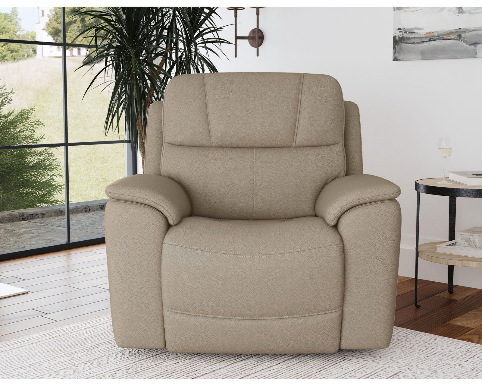 Crew Power Reclining Loveseat with Console, Power Headrests & Lumbar (Tan leather) in stock - Image 26