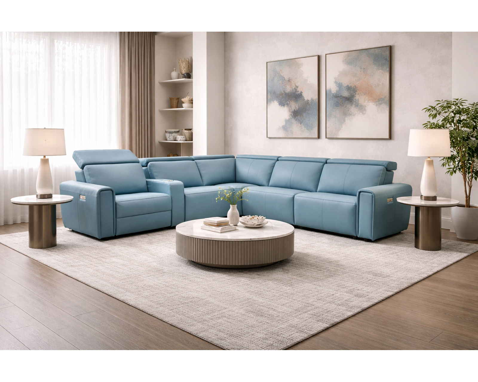 Nya 3099 Power Headrest Power Reclining Sectional (standard and wide seat widths) +140 leathers - Image 22