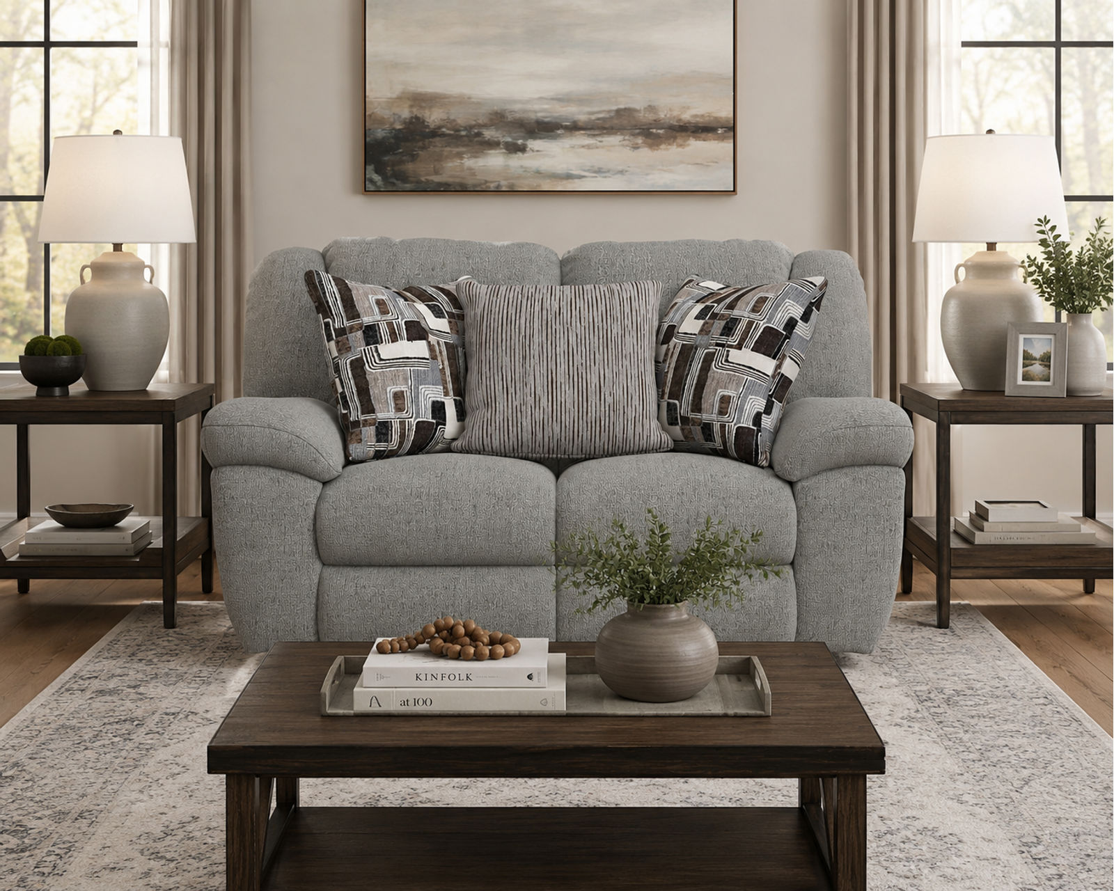 Trifecta 165 Triple Reclining Sofa with Drop Down Table (+2 colors) 90" - Image 26