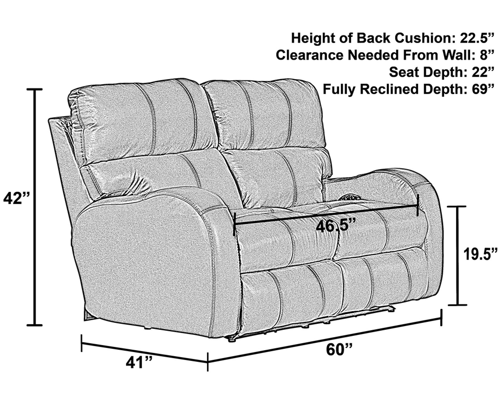 Angelo 83" Top Grain Leather Touch Power Headrest Power Reclining Sofa (Color choices) - Image 19