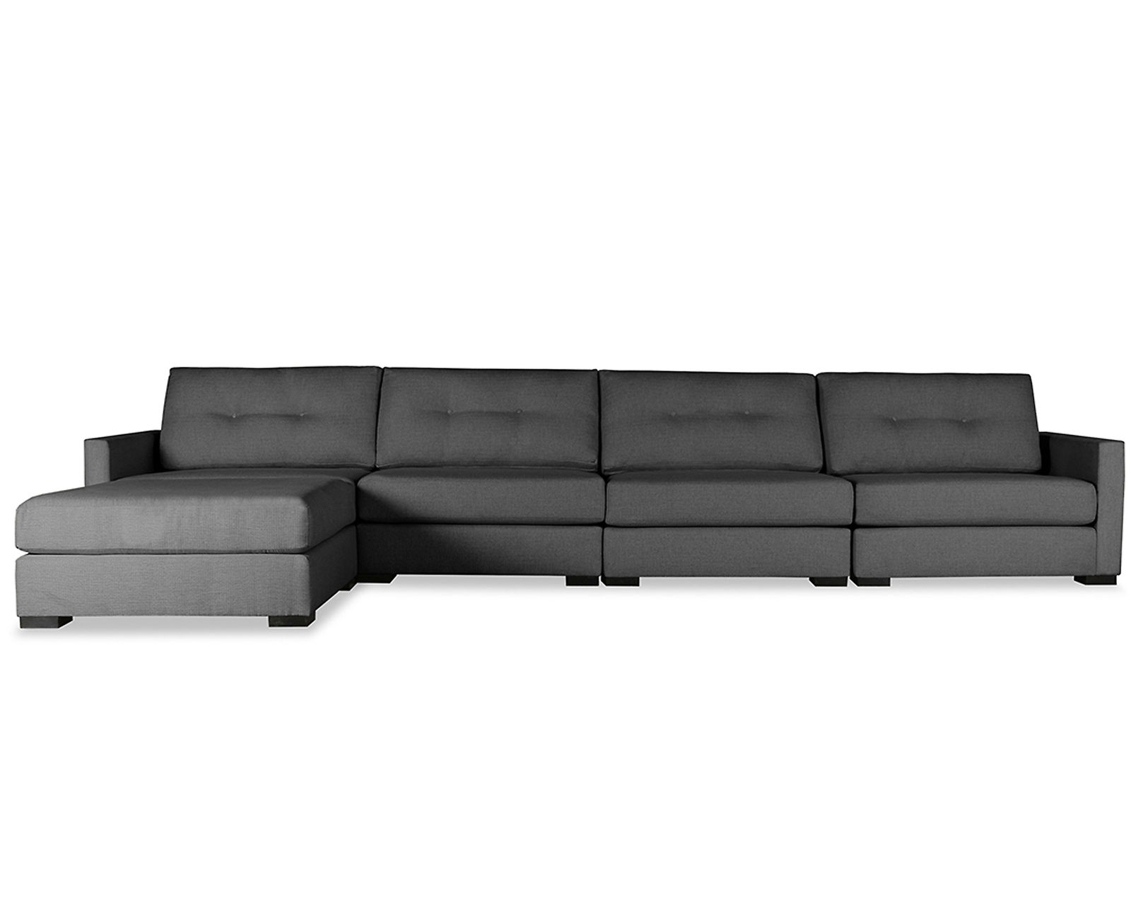 Chester Buttoned 5 Pieces Modular Sectional w/ Chaise Left or Right (3 Colors Available) - Image 4