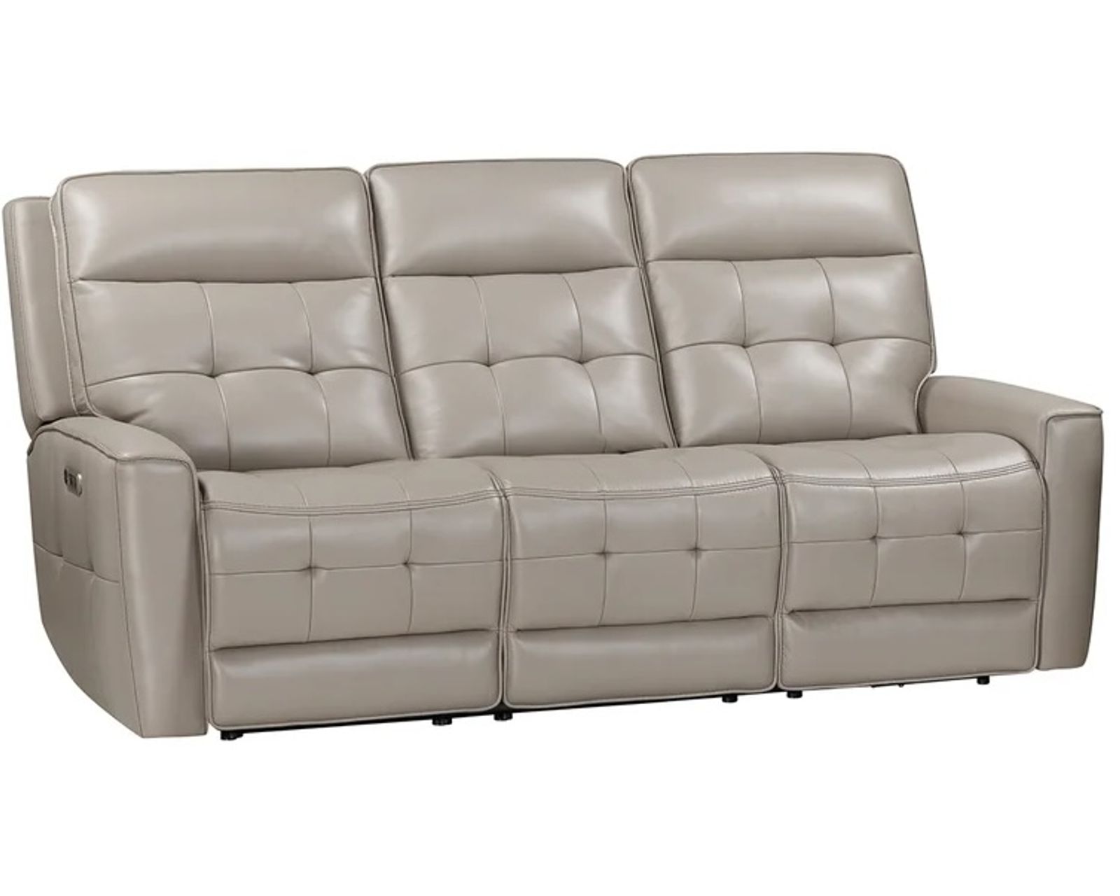 Canterbury 84" Zero Gravity Power Headrest Power Reclining Leather Sofa Pewter (In stock - Free shipping)