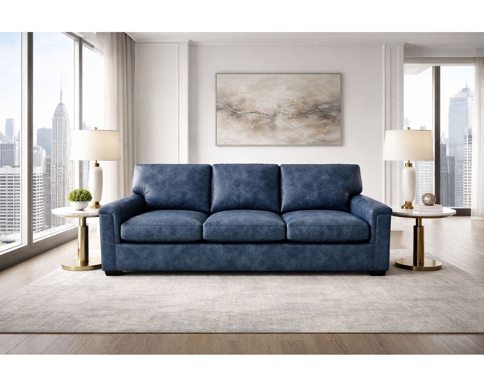 Drew 92" Leather Sofa - 6500 (29 Top-Grain Leather Choices) - Image 4