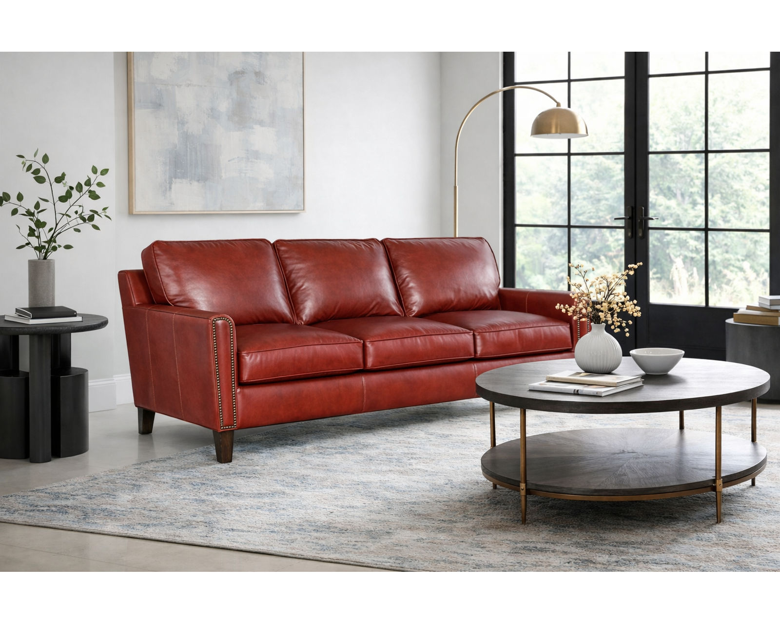 Bradington Young Manning 773 Sofa (12 leathers) 8-Way Hand Tied - Image 5