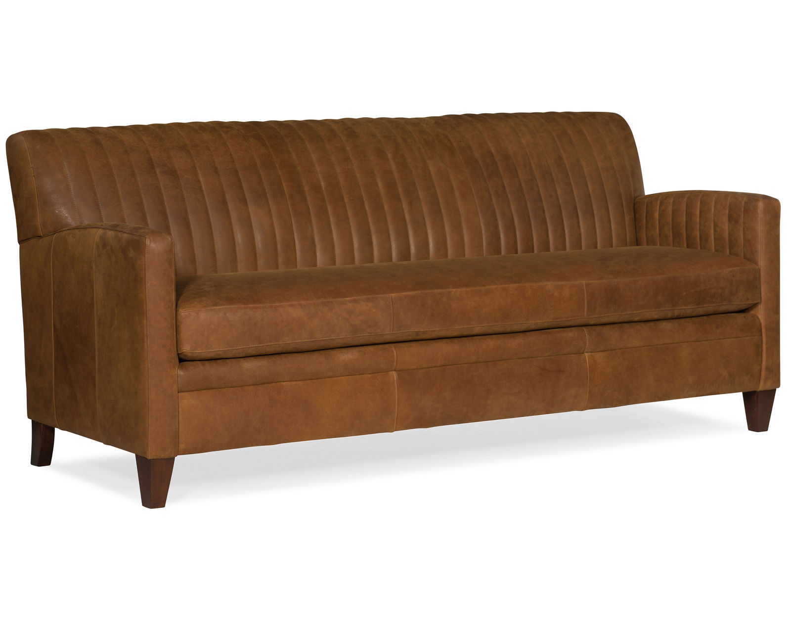 Barnabus Leather Stationary Sofa 8-Way Tie (Made to order leathers)