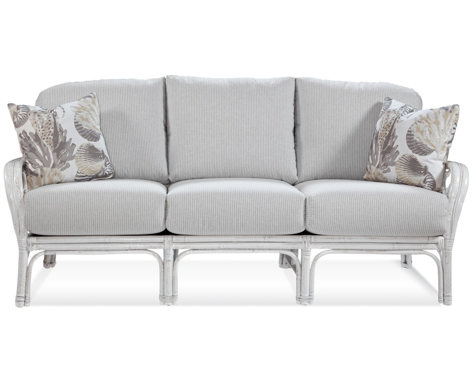 Edgewater 79" Stationary Rattan Sofa (Standard and Performance Fabrics) - Image 2