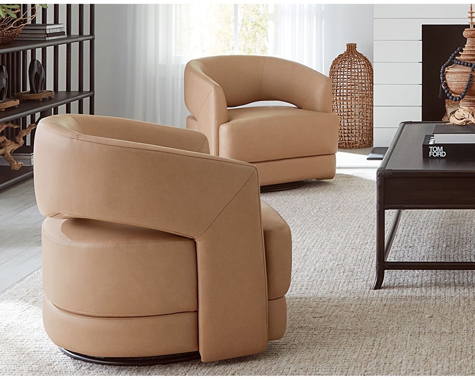 Keys Leather Tan Sofa 97" (In stock) - Image 13