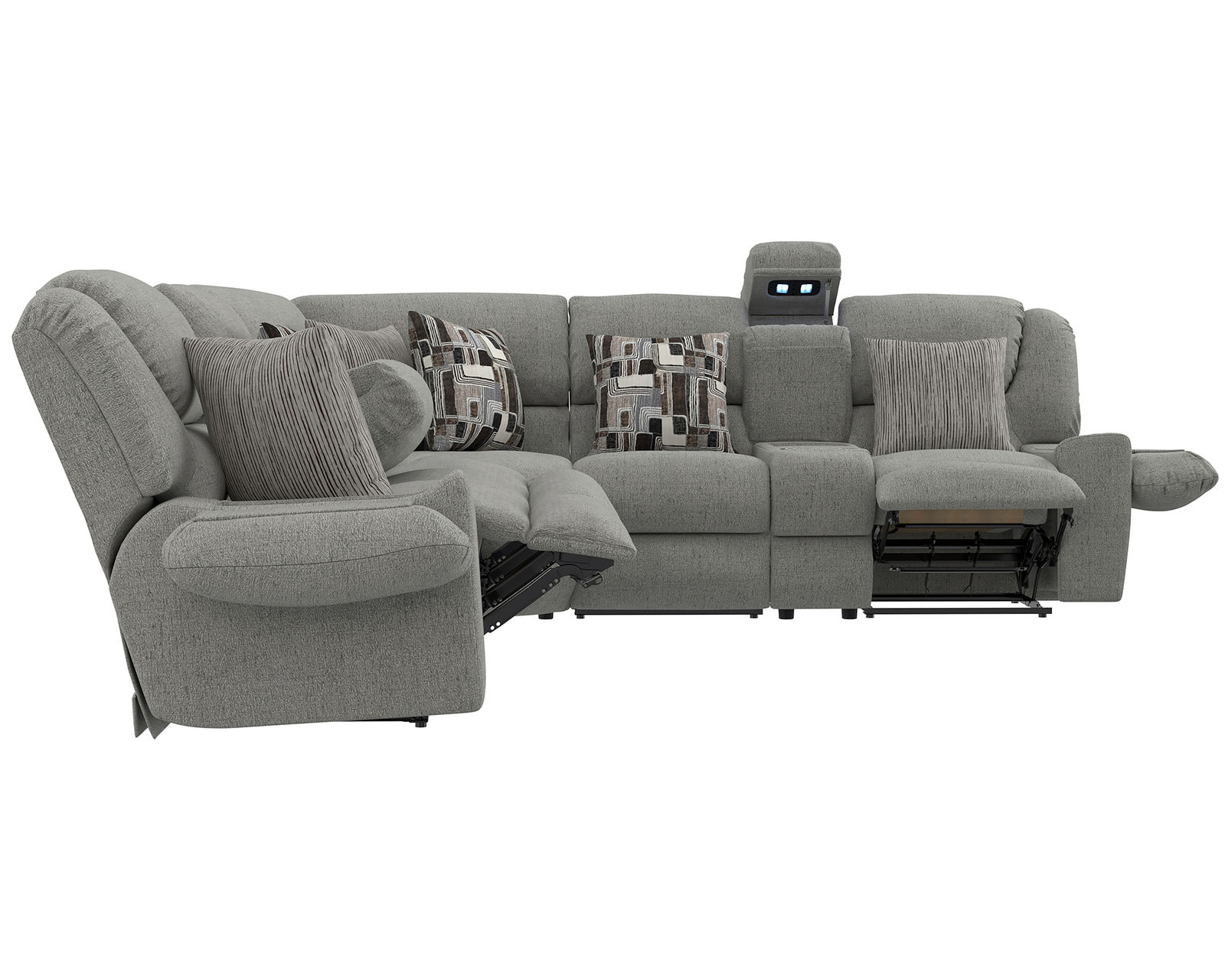 Quinn Three-Piece Reclining Sectional - Entertainment, Storage, Heat & Massage—Built Into One Incredible Sectional. - Image 5