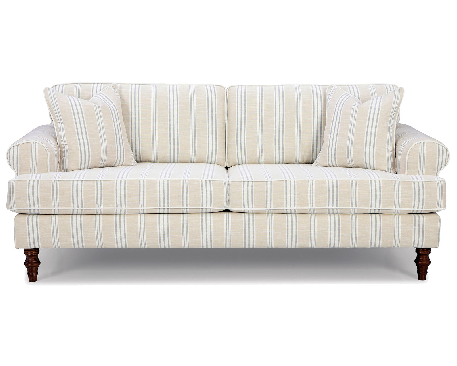 Erin & Ben Faulkner 86" Small Stripes Sofa ( +7 fabrics)