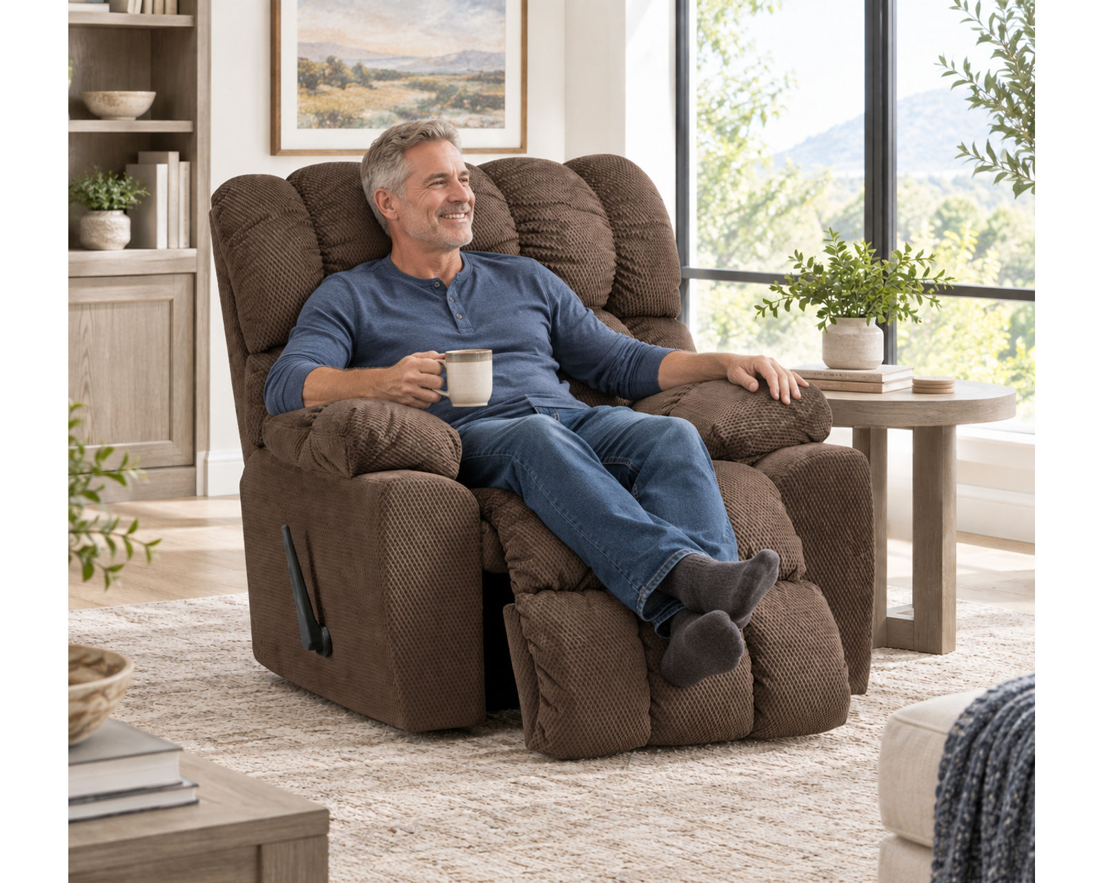 Brayden 88" Reclining Sofa with Drop-Down Table, Lights & Storage Drawer (Plush Comfort. Built-In Convenience. Made for Everyday Relaxation) - Image 14