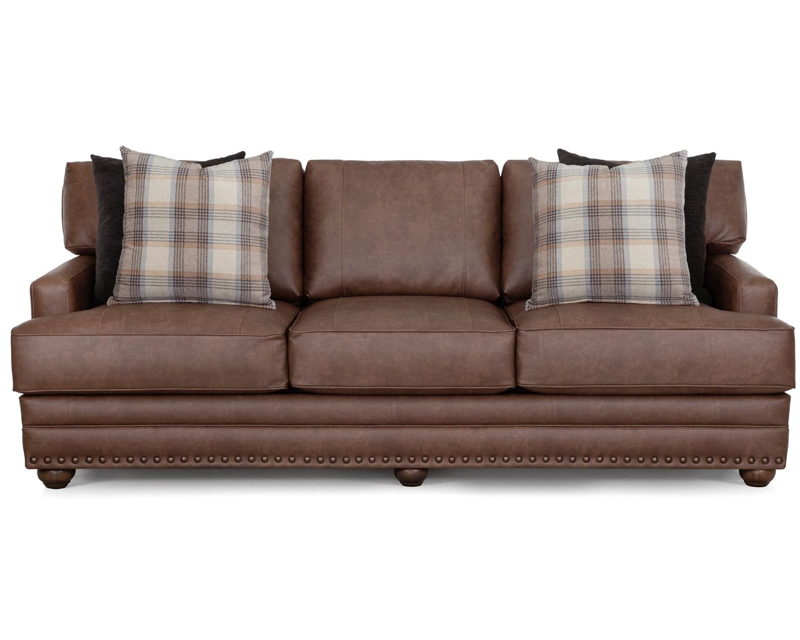 Felix 100" Extra-Wide Sofa (Leather Character. Refined Comfort)