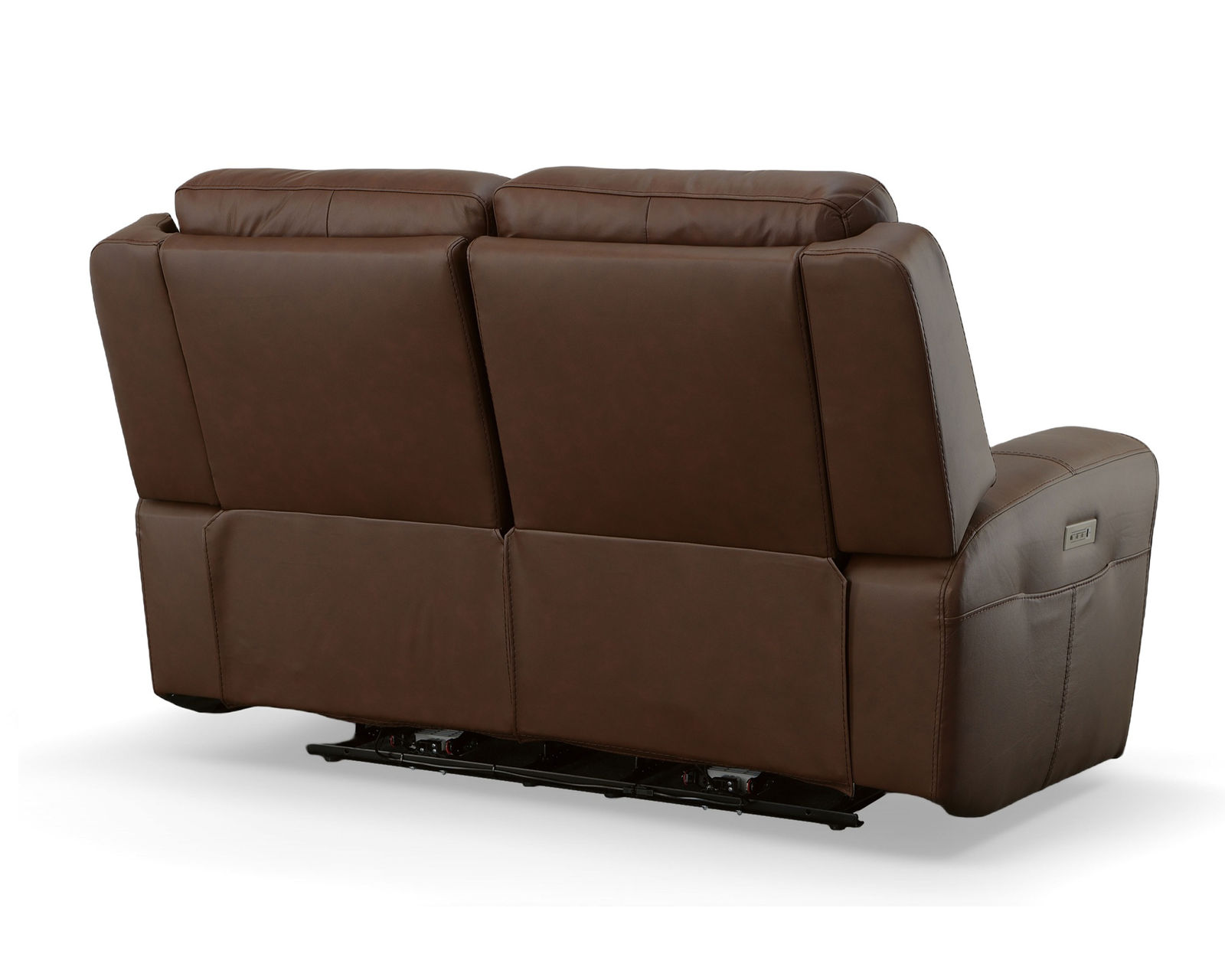 Barnett Power Reclining Loveseat with Console and Power Headrests and Lumbar (Chocolate leather) - Image 26
