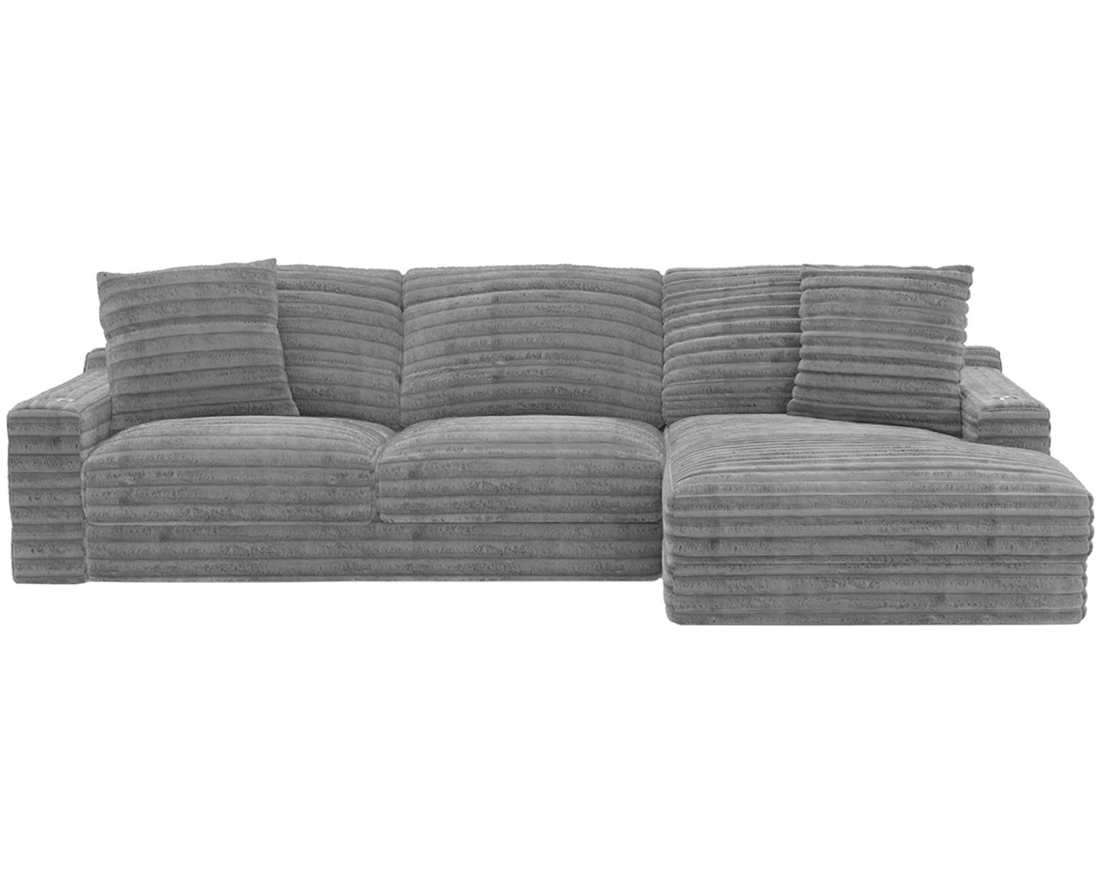 Comfrey 123" Sofa Chaise Sectional (3 colors) includes pillows - Image 2