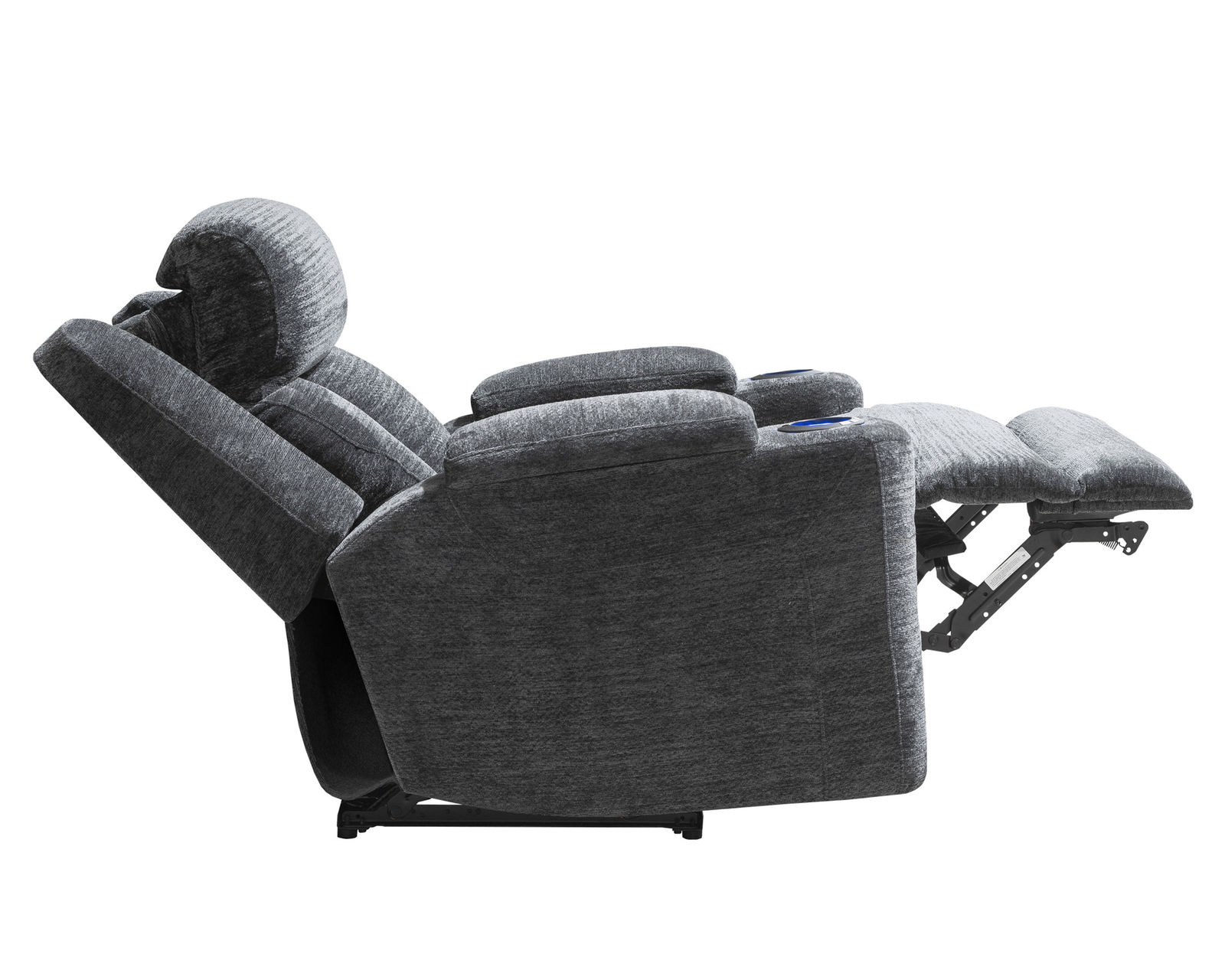 Dalton 89" Power Headrest Power Reclining Sofa with Reading Light and Drop Down Console (Charcoal) - Image 9