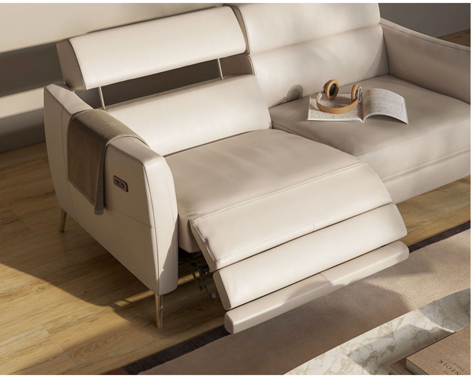 Greg C200 Power Headrest Power Reclining Sofa (79") +40 fabrics - Image 2
