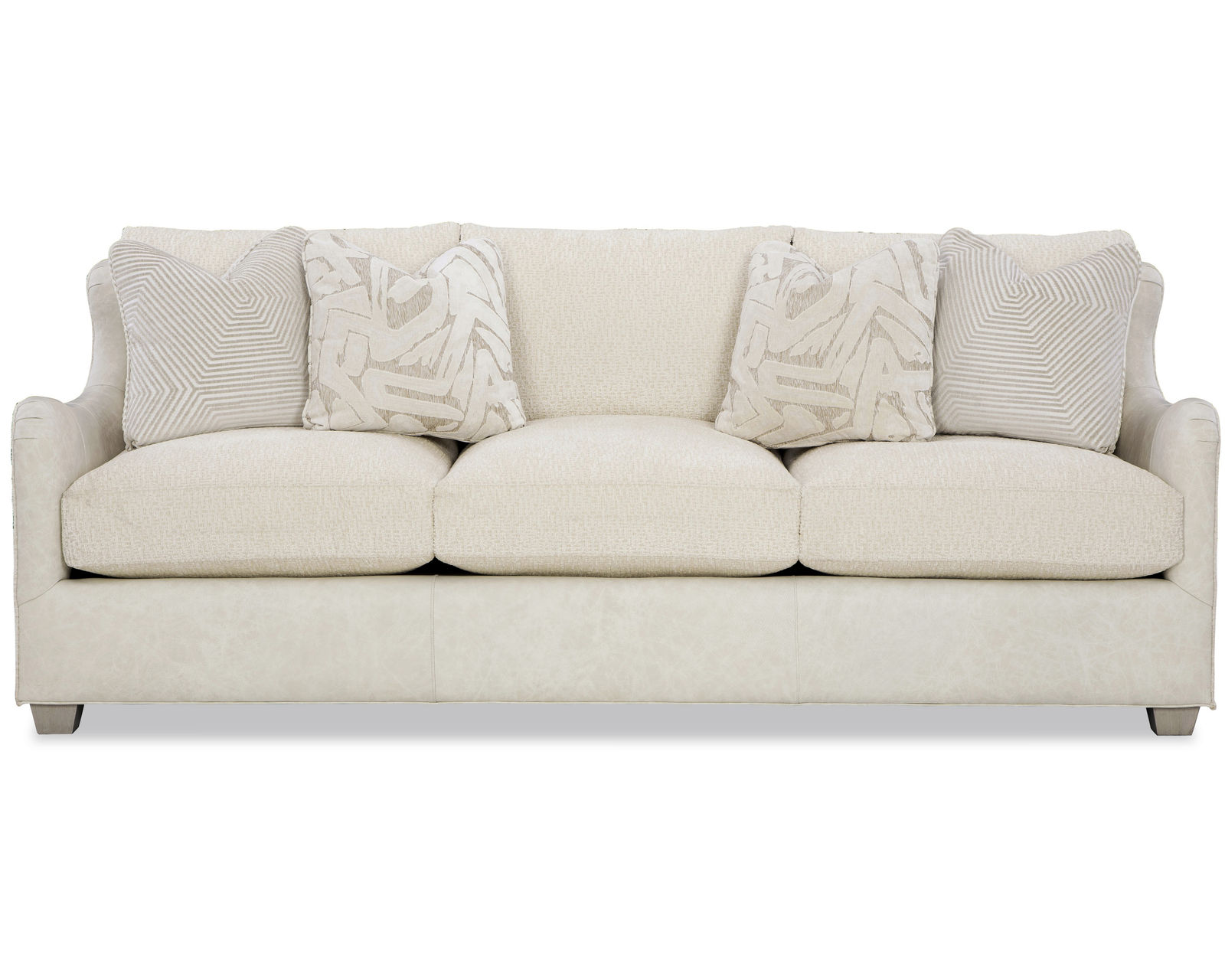 Alabaster LF7329 Leather and Fabric Sofa (92")