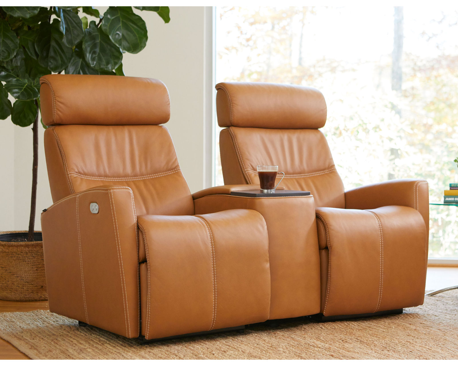 Milan Three Piece Home Theater Sectional (Made to order leathers) - Image 6