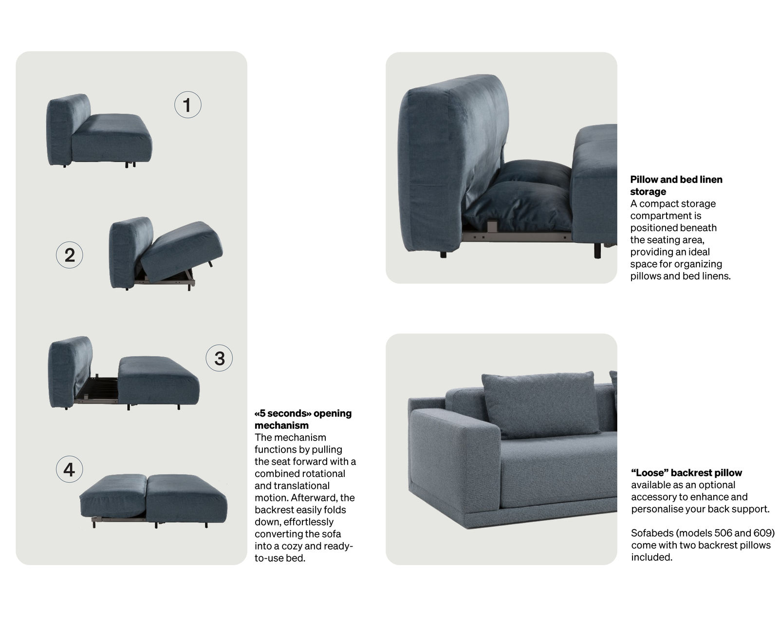 Frame Sofa Lounger Sleeper (+45 fabrics) - Image 5