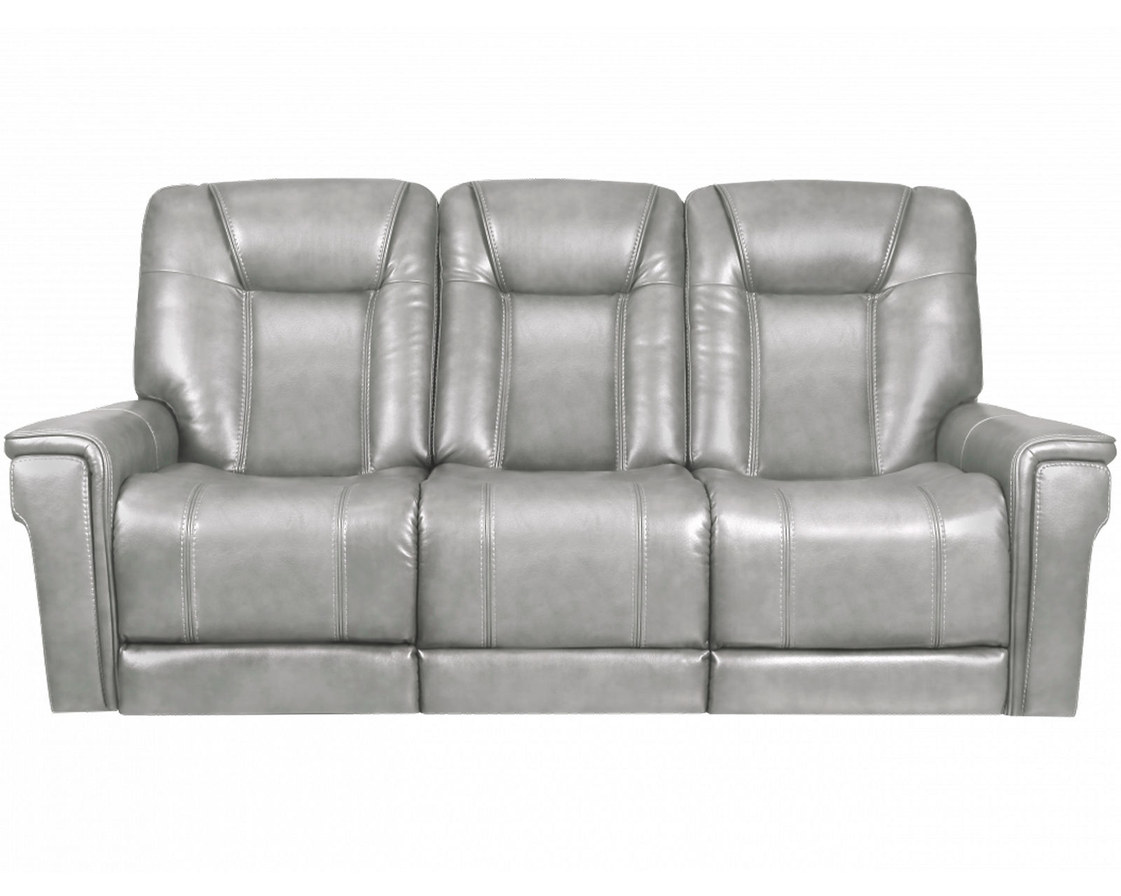 Sanibel Sofa w/Power Recline, Power Head Rests & Power Lumbar (Lay Flat) Dove Leather