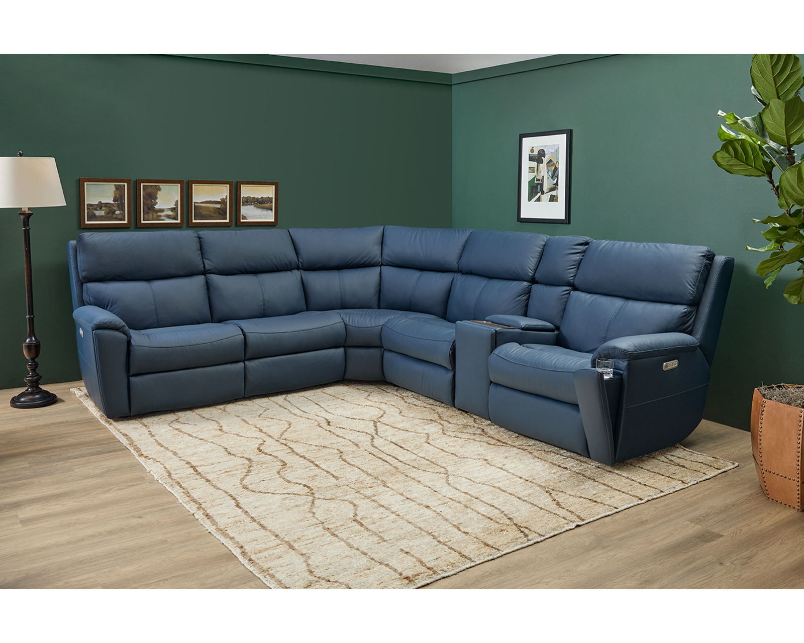 Porter Triple Power Zero Gravity Reclining Sectional (+15 leathers) - Image 4