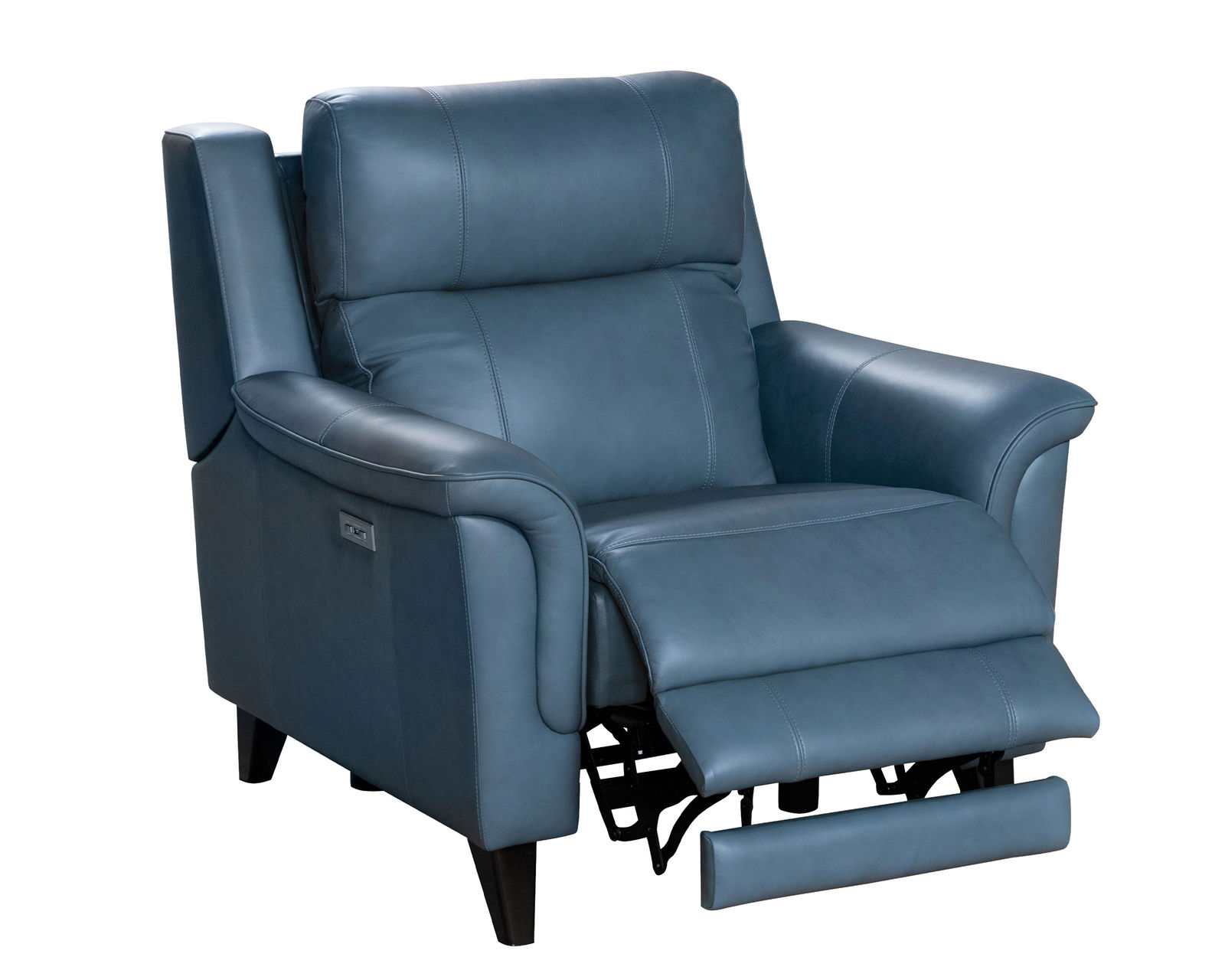 Kester Leather Power Headrest Power Reclining Sofa in Mason Bluegray - Image 13