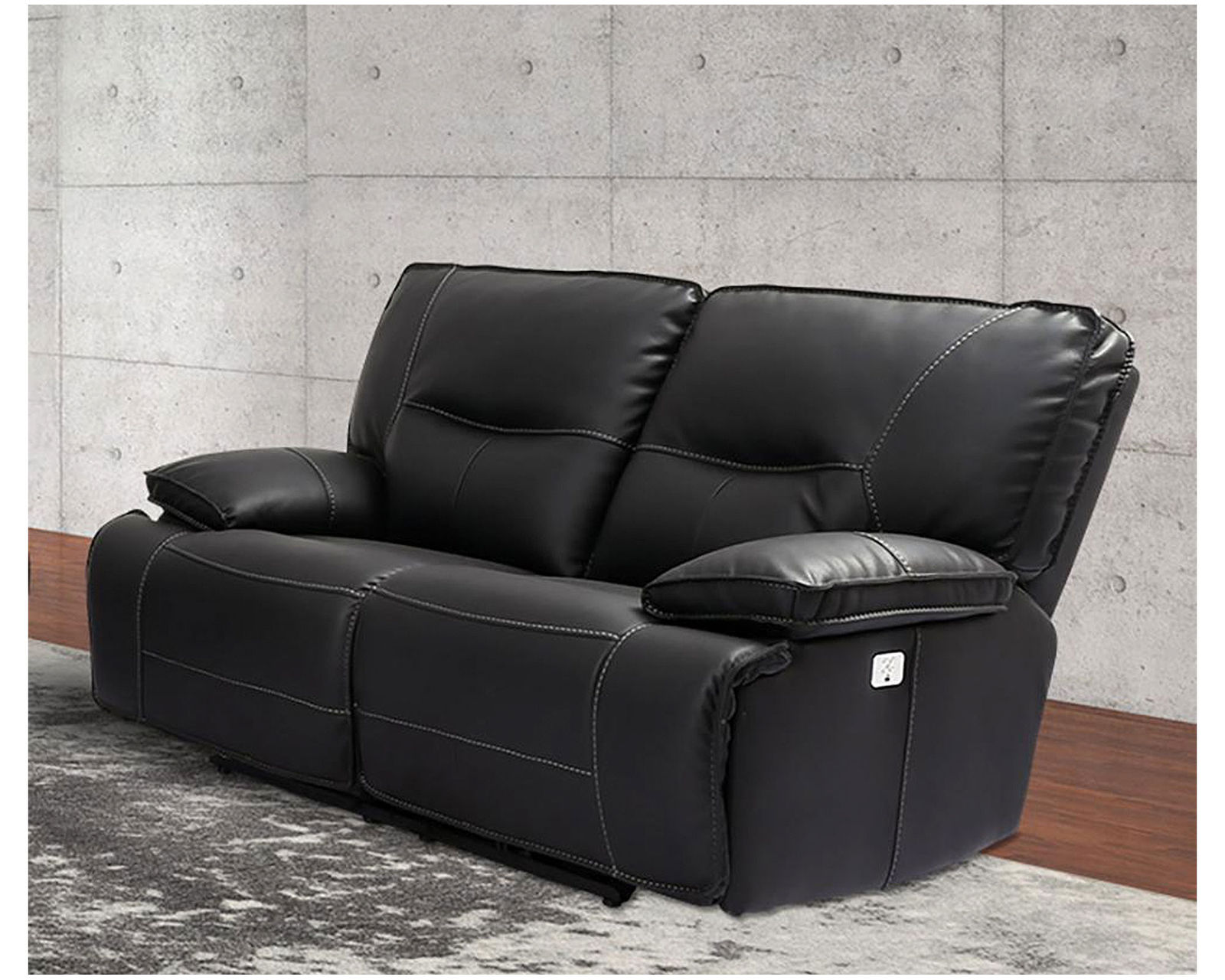 Spartacus 87" Black Power Headrest Power Reclining Sofa - Image 5
