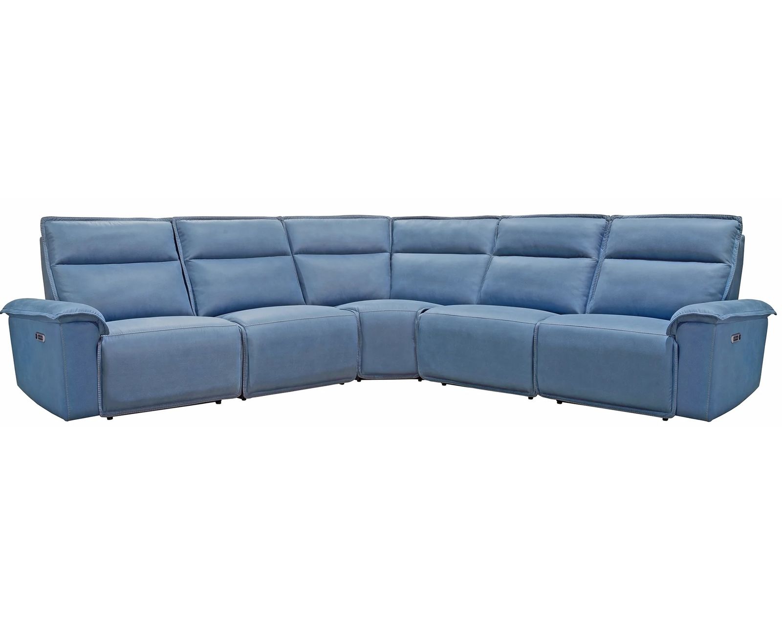 Perimeter Power Reclining Sectional Blue 122" x 122" (In stock - Fast shipping) - Image 2
