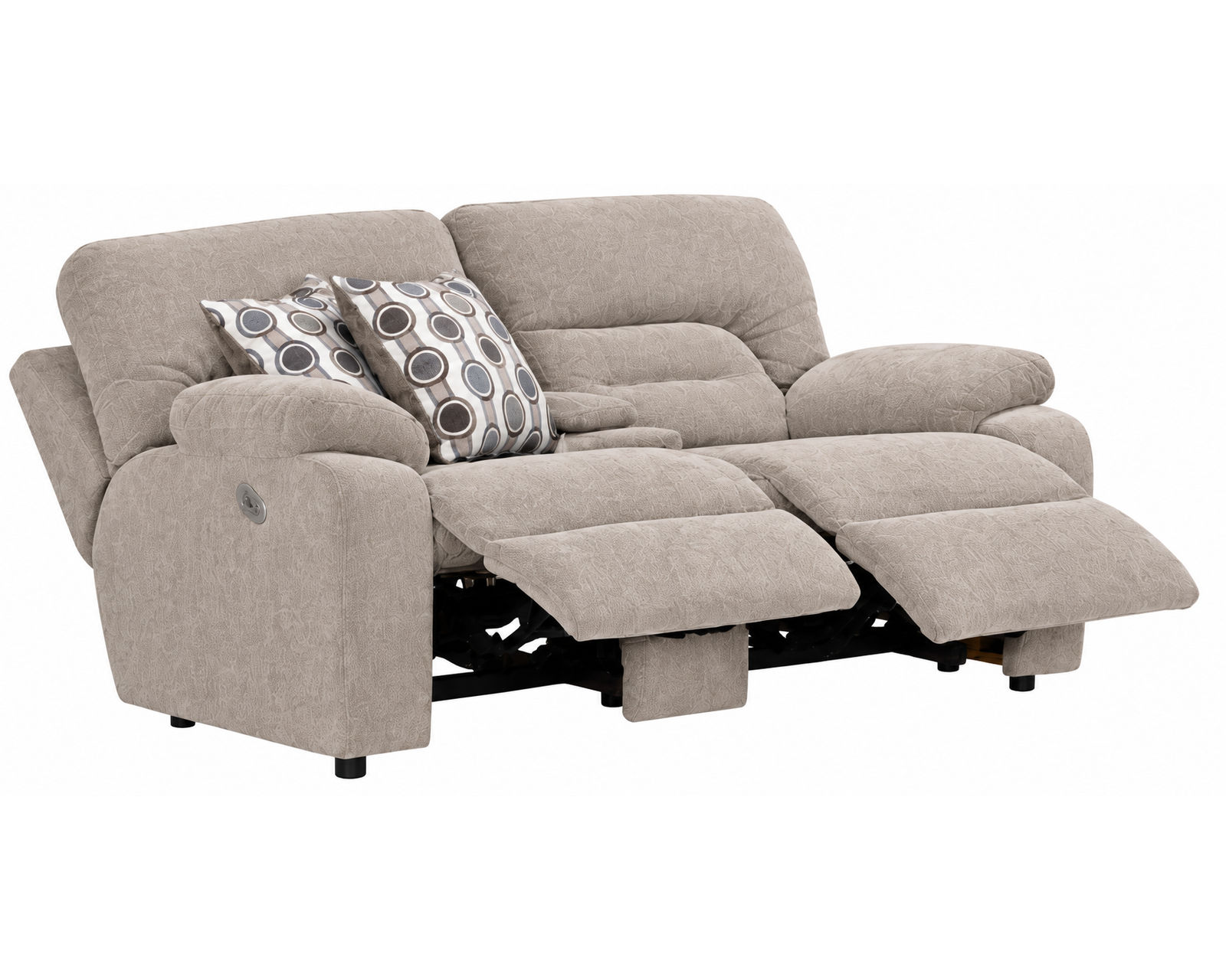 Tribute 797 Three-Piece Dual Power Reclining Sectional Stone (center drop-down table - built-in reading lights, stainless-steel cupholders, USB charging and wireless charging - drop down table) - Image 19