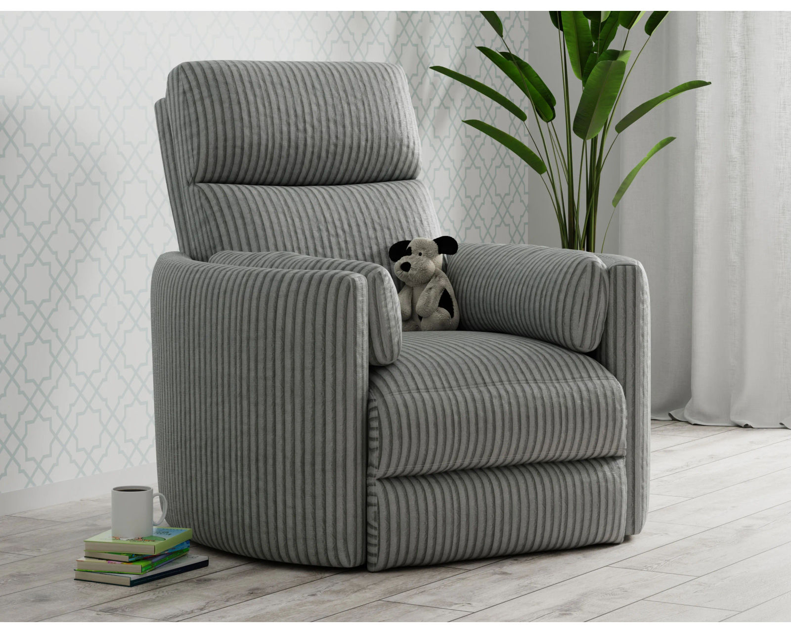 Radius 88" Power Reclining Sofa Grey (In stock - Fast Shipping) - Image 11