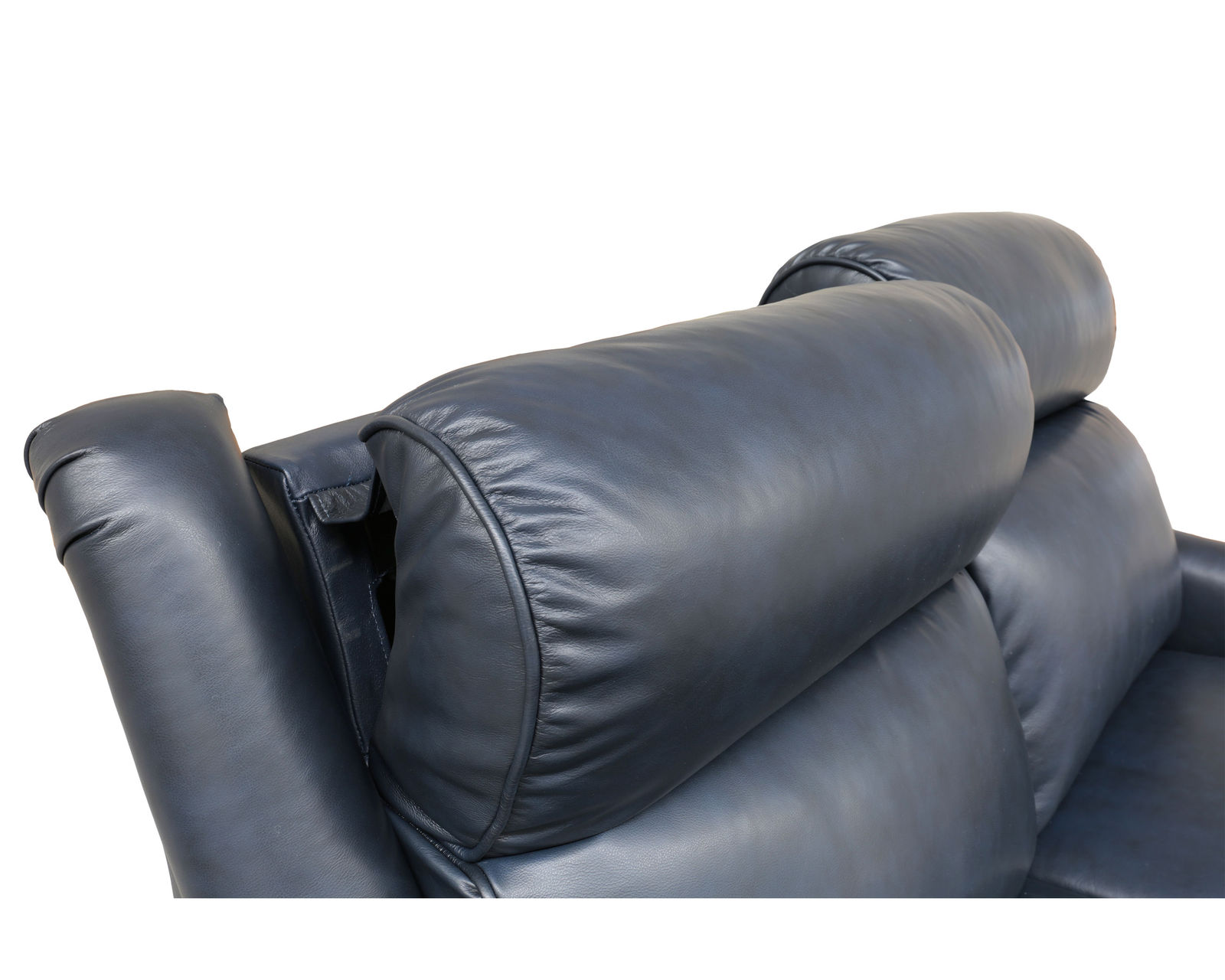 Warrendale Leather Power Headrest Power Reclining Sofa in Blue - Image 8