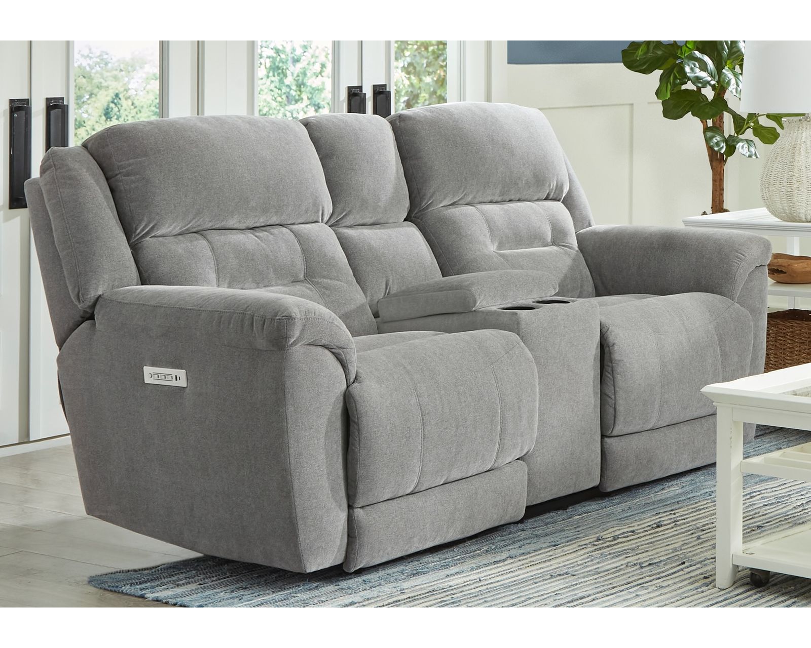 Knockout 89" Zero Gravity Triple Power Reclining Sofa Grey (In stock) - Image 9