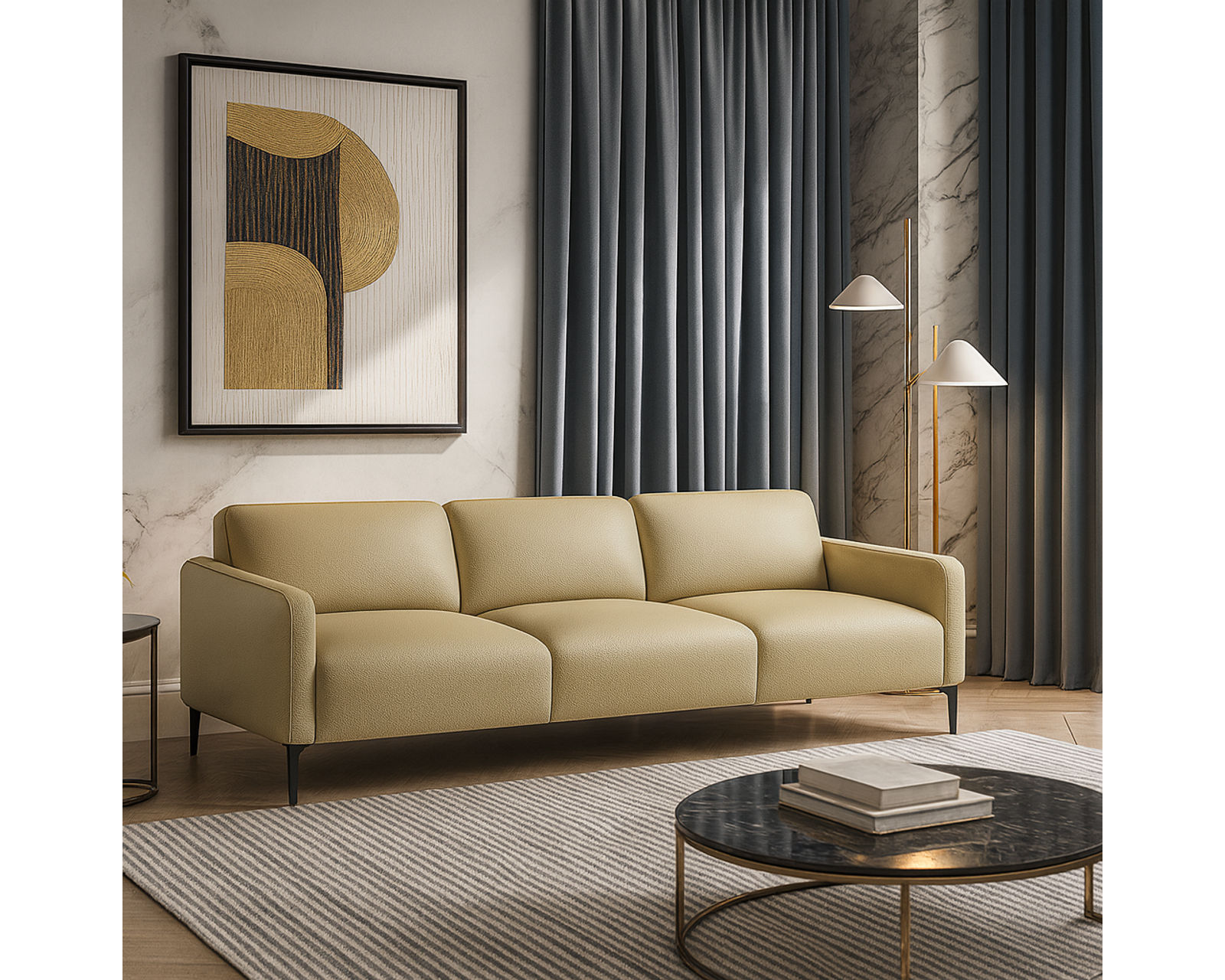 Capri C325 Sofa 84" (+55 leathers) - Image 5
