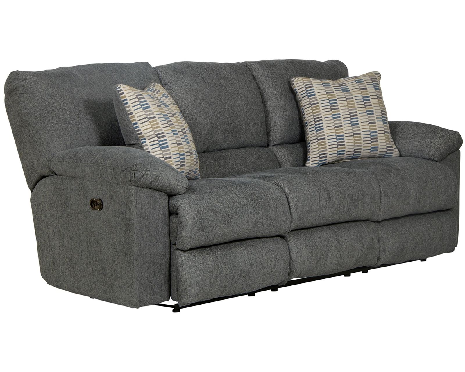 Tyler 85" Double Reclining Sofa in Pewter - Image 2