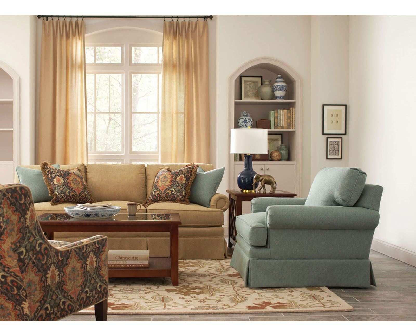 Kensington 7126 Skirted Sofa (Custom fabric and finish) - Image 2