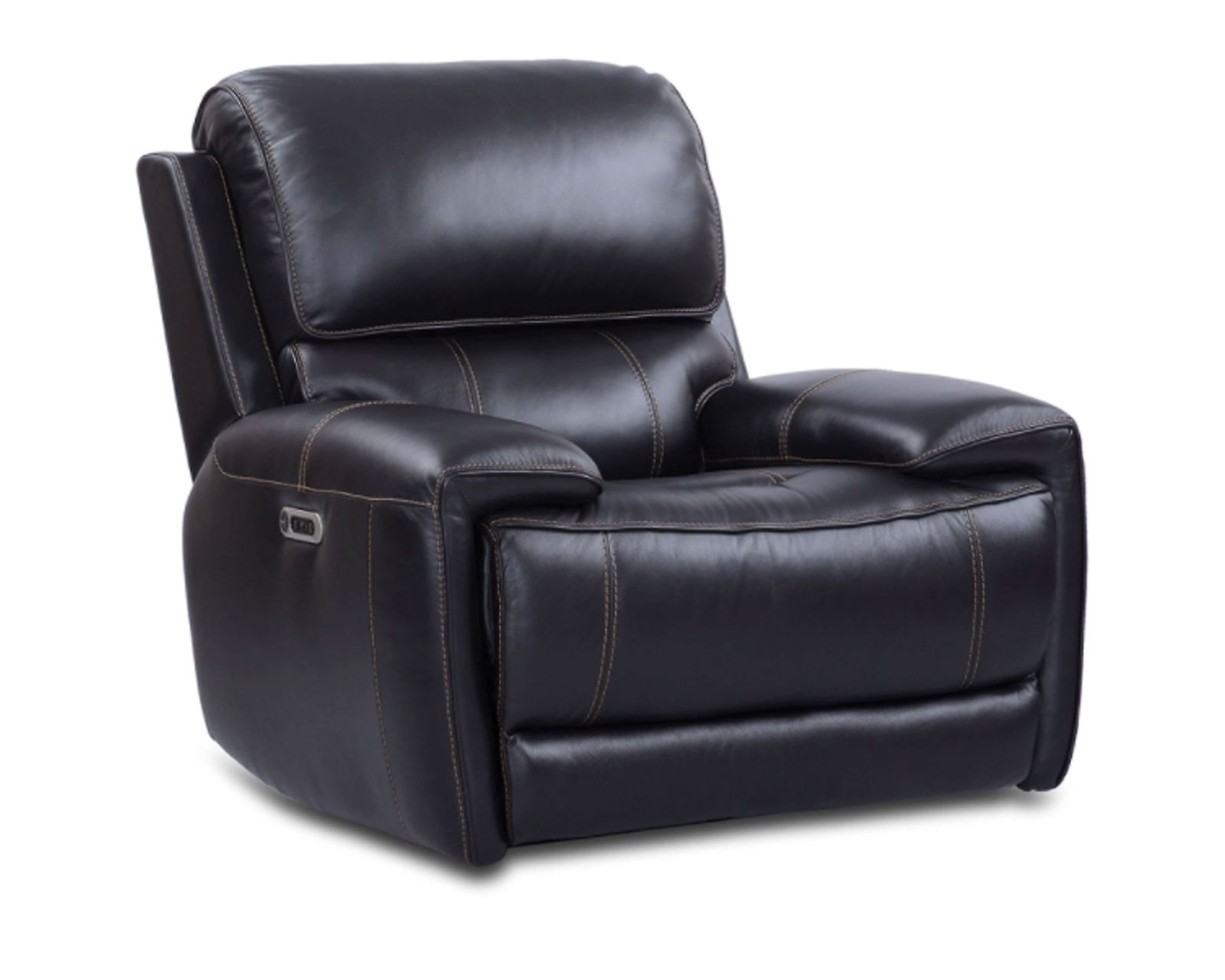 Empire Leather Power Headrest Power Reclining Sofa in Blackberry - Image 9