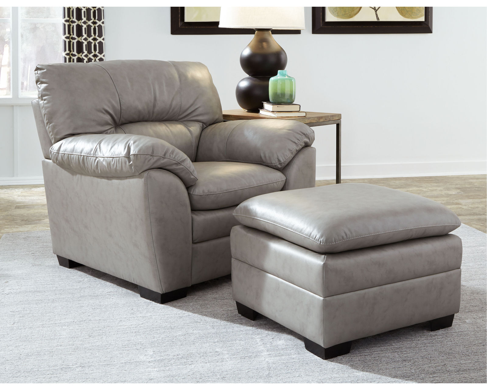 Amisk 77343 Stationary 84" Leather Sofa - Image 17