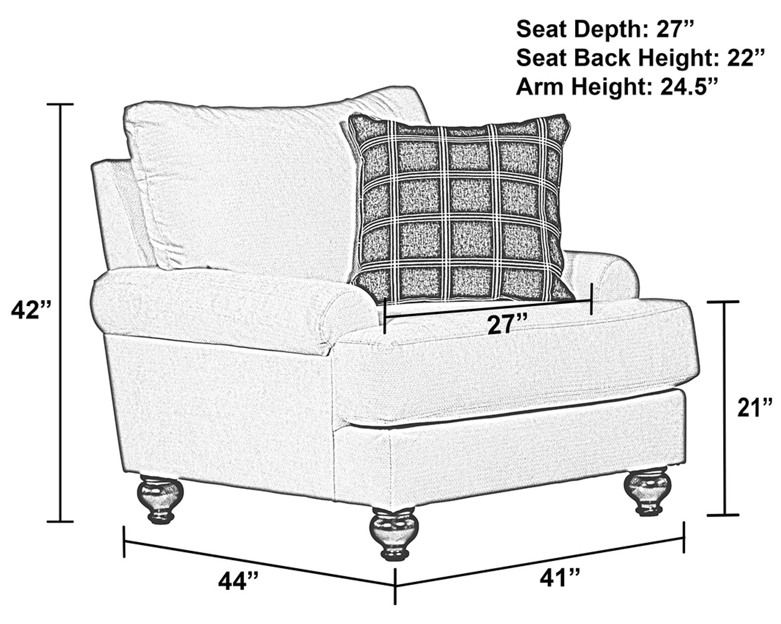 Cumberland 85" Stationary Sofa (Includes pillows) - Image 19