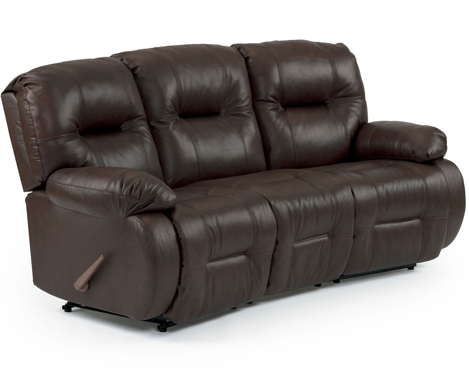 Brinley Double Reclining Leather Sofa (+30 leathers) 91" - Image 2