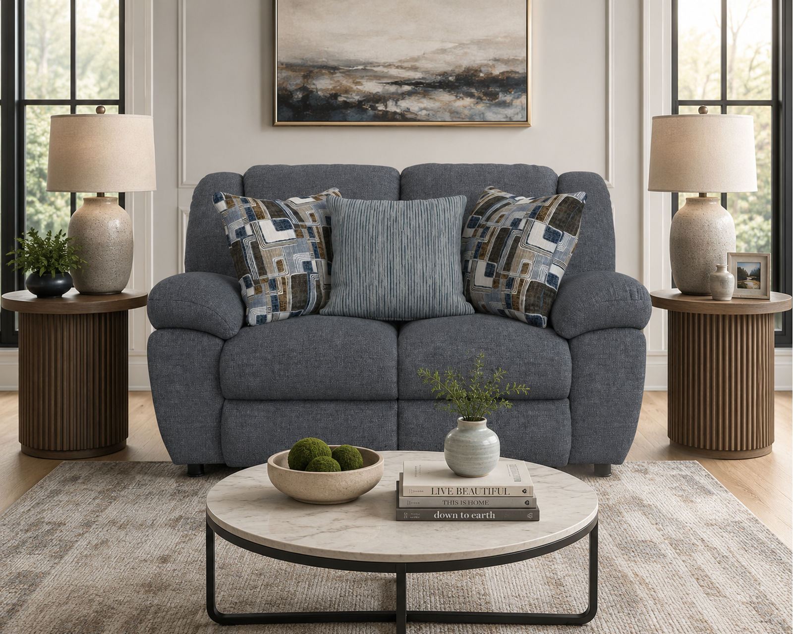 Trifecta 165 Triple Reclining Sofa with Drop Down Table (+2 colors) 90" - Image 20