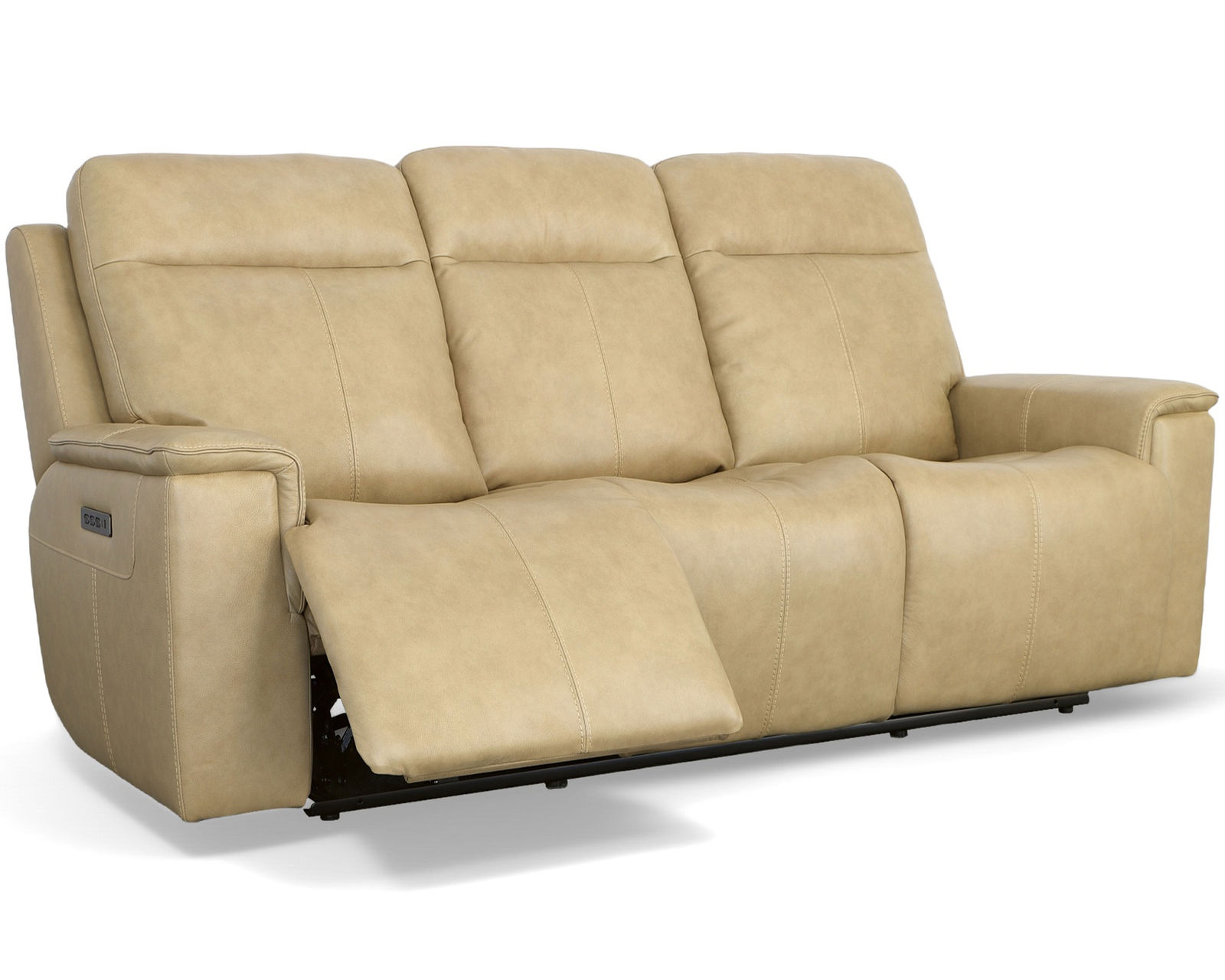 Odell Power Reclining Loveseat with Console, Power Headrests & Lumbar(Dark gray leather) in stock - Image 15