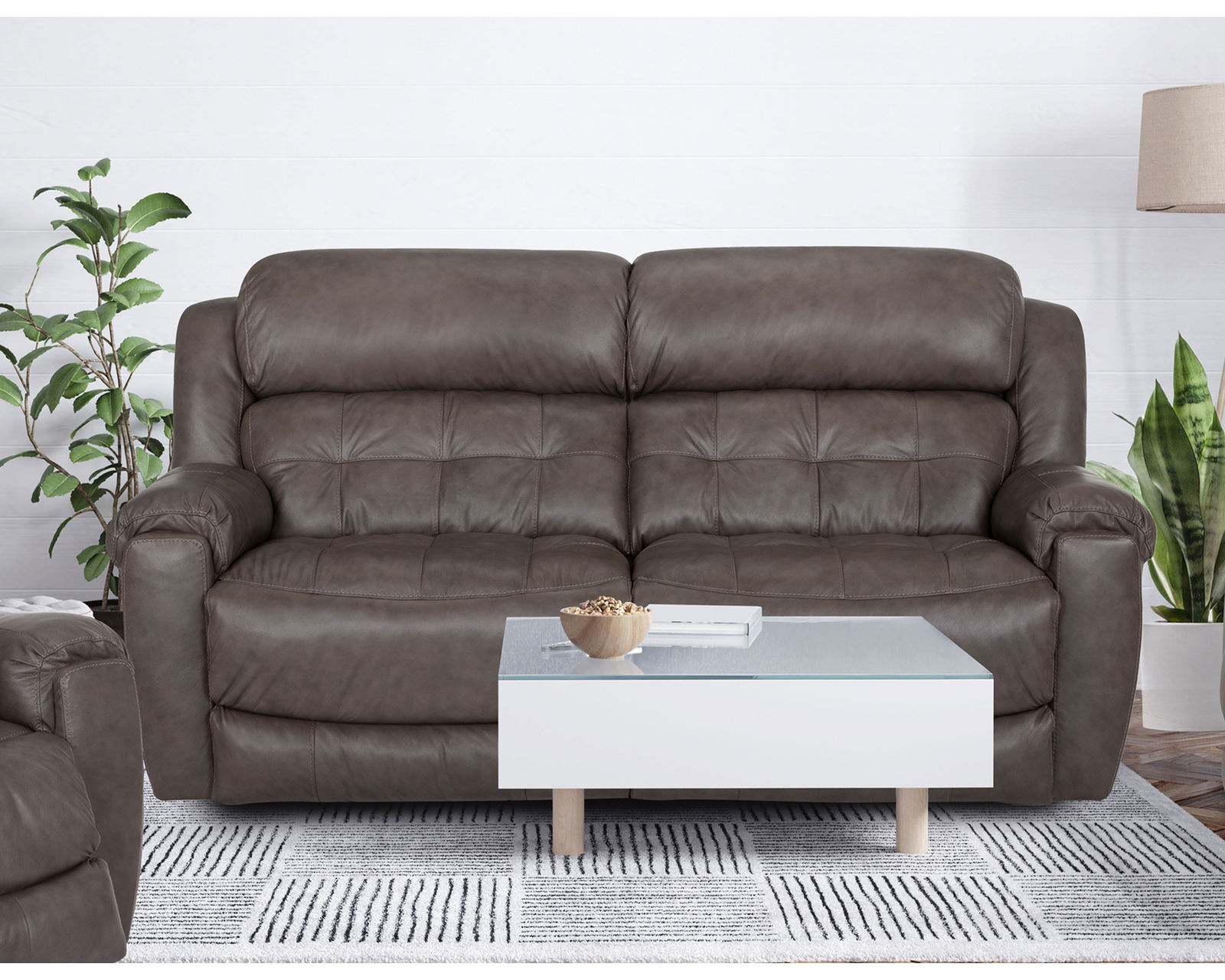 Corwin Dual Reclining Leather Sofa (Color choices) 83" - Image 7