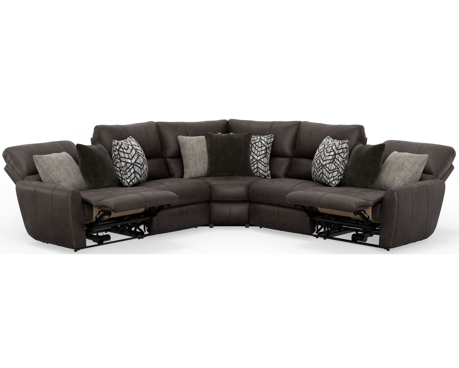 Royster Deep Seat Three Piece Power Reclining Sectional - 400 lb. per recliner - Image 5